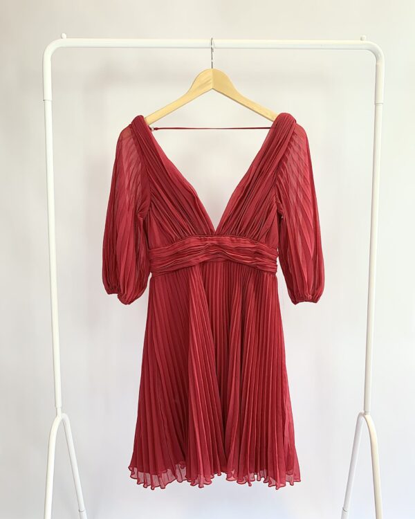 Vestido curto decotado plissado AGILITÁ - 38 - VENDIDO SISTEMA OTO