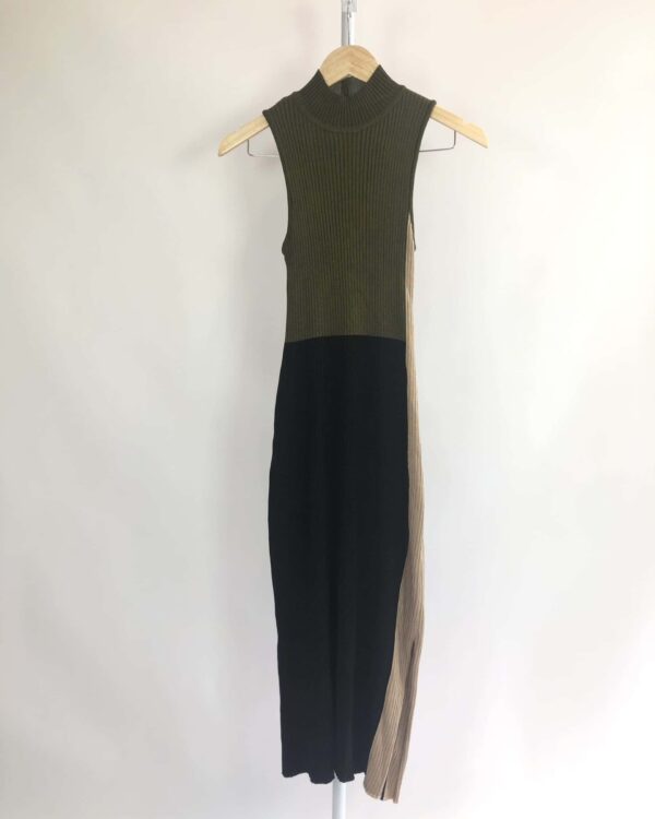 Vestido de tricot tons terrosos ABRAND - P