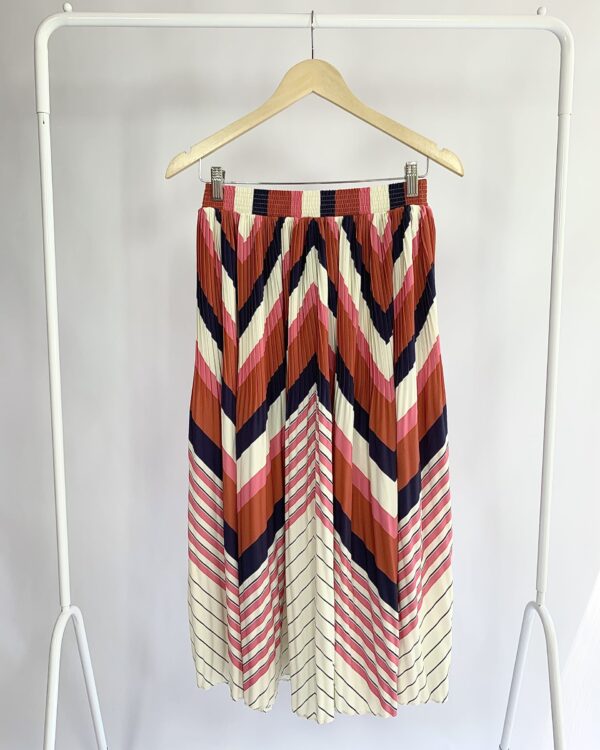 Saia midi plissada listras LEZ A LEZ - P (nunca usado) - VENDIDO SISTEMA OTO