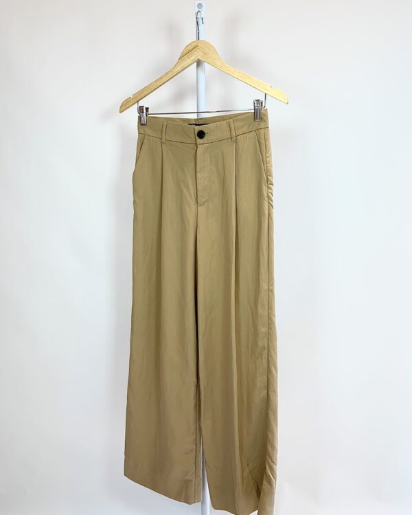 Calça alfaiataria bege ZARA - P