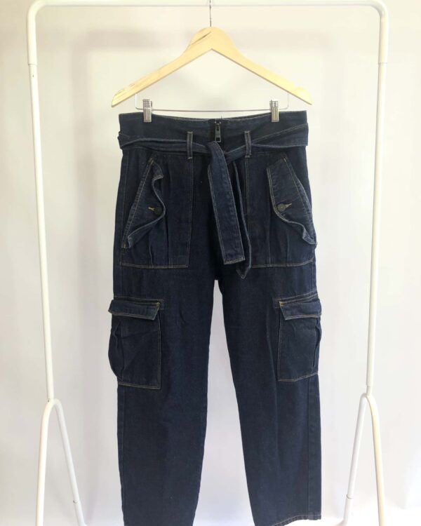 Calça cargo jeans escura BO.BÔ - 40 - VENDIDO SISTEMA OTO