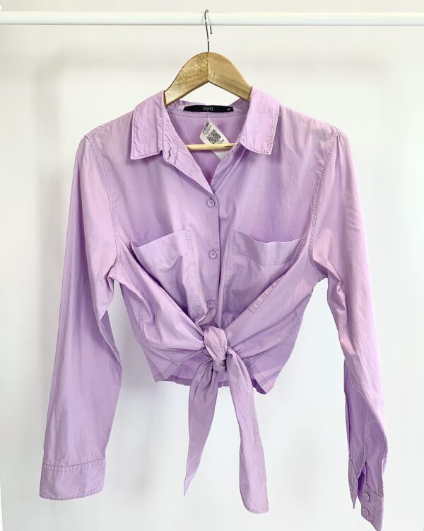 Camisa lilás cropped amarração EVA - 38 - VENDIDO SISTEMA OTO