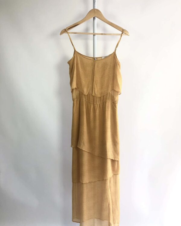 Vestido midi amarelo seda ATEEN - 40 - VENDIDO SISTEMA OTO
