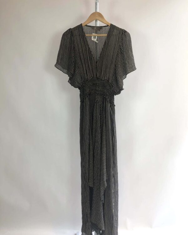 Vestido longo preto e branco FERNANDA CHIES - P - VENDIDO SISTEMA OTO