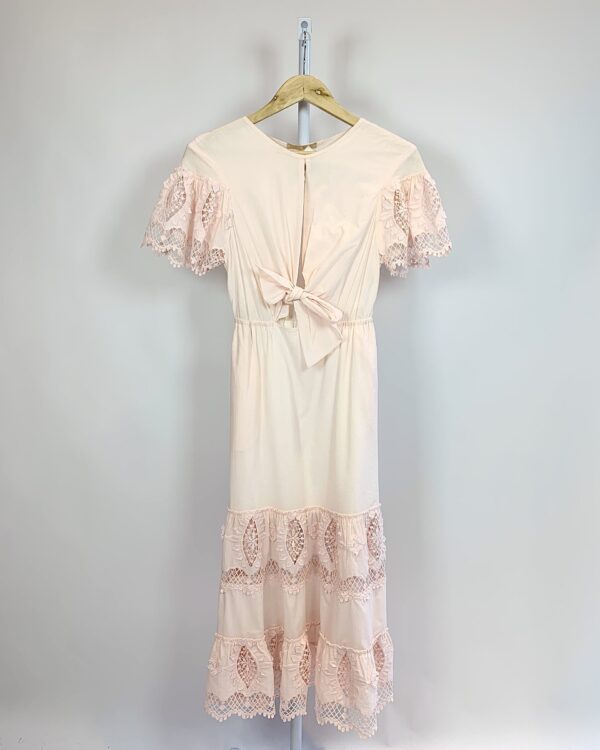 Vestido mid rosa bordado CAROL BASSI - 34