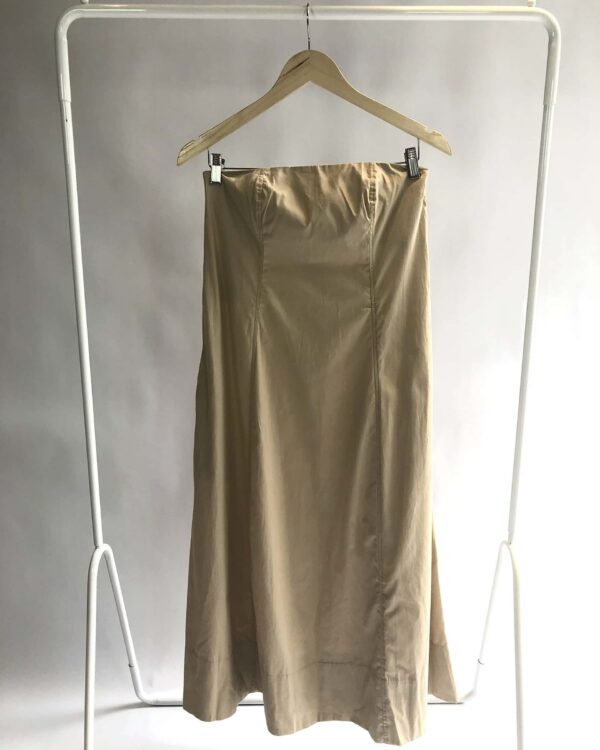 Vestido midi bege com flor *nunca usado* ELISA LAGE - 34