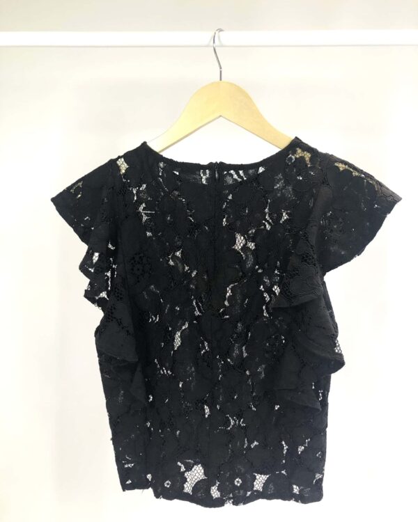 Blusa preta de renda ZARA- P - VENDIDO SISTEMA OTO