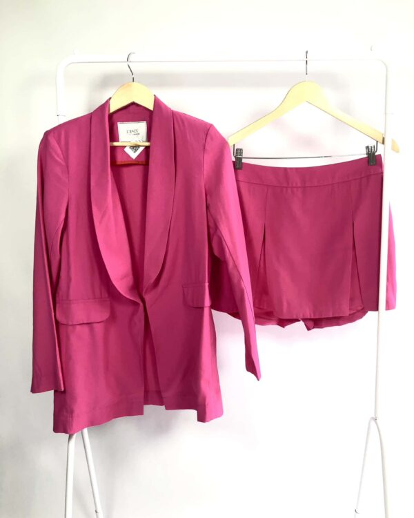 Conjunto short e saia e blazer rosa DIMY - 38 - VENDIDO SISTEMA OTO