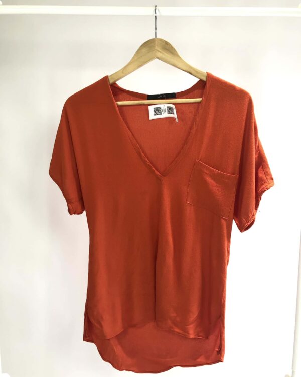 Blusa coral crepe ANIMALE - PP - VENDIDO SISTEMA OTO