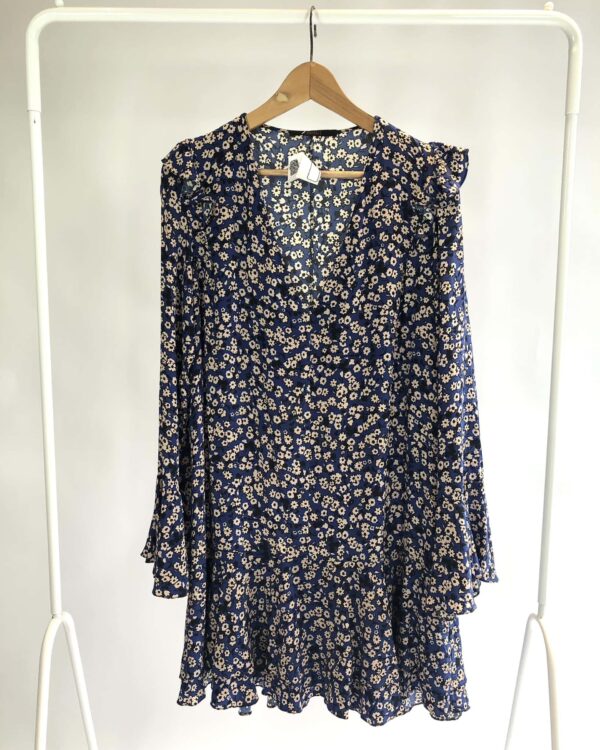 Vestido curto azul com estamp ANIMALE - 40