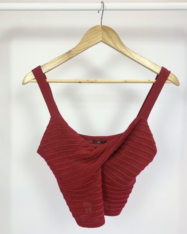 Top vermelho tricot fios lurex CANTAO - P - VENDIDO SISTEMA OTO