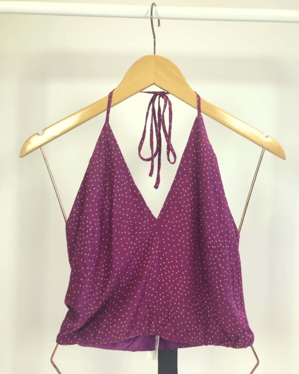 Cropped roxo bolinhas VIX - P *nunca usado * - VENDIDO SISTEMA OTO