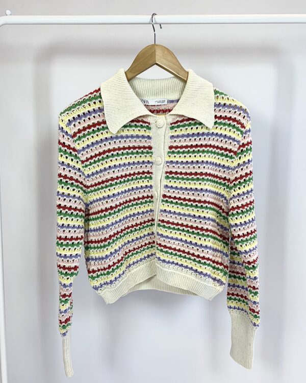 Cardigan tricot colorido ZARA- P