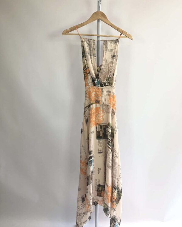 Vestido midi bege com estampa ANIMALE - 36
