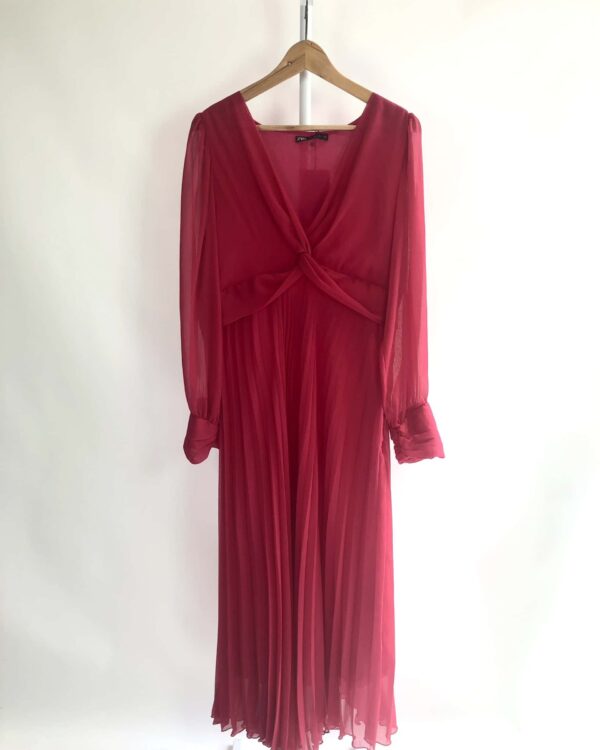 Vestido rosa plissado ZARA- G *nunca usado* - VENDIDO SISTEMA OTO