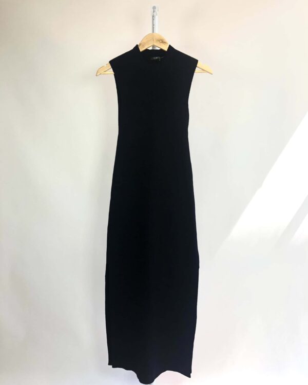 Vestido midi preto de tricot LE BLOG - 36