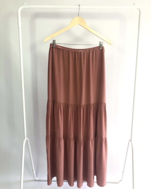 Saia seda longa rosa claro ATEEN - 38