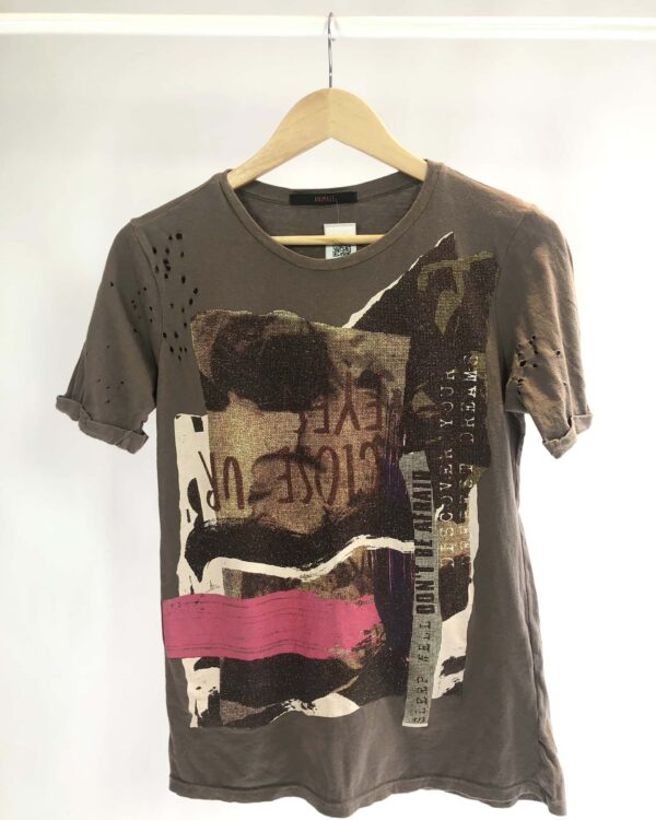 Blusa aplicações brilhosas estampada ANIMALE - P - VENDIDO SISTEMA OTO