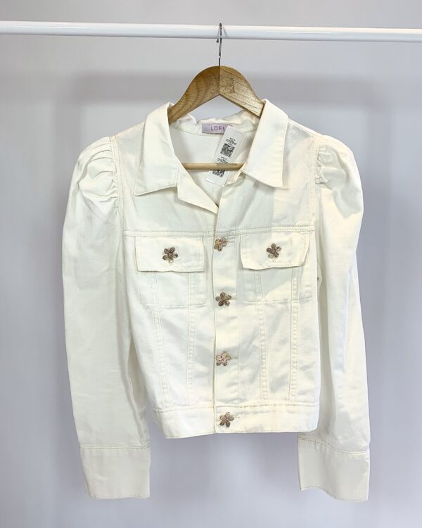 Jaqueta branca com aplicações douradas LORE - P