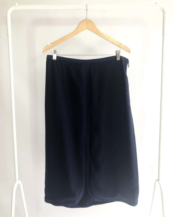 Saia midi azul petroleo CRIS BARROS - 44 - VENDIDO SISTEMA OTO
