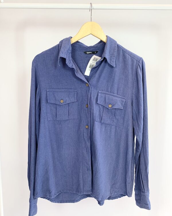 Camisa manga longa azul TOTEM - P - VENDIDO SISTEMA OTO