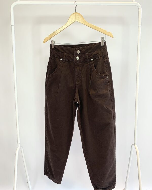 Calça jeans marrom cintura alta CIVIL- 38 - VENDIDO SISTEMA OTO