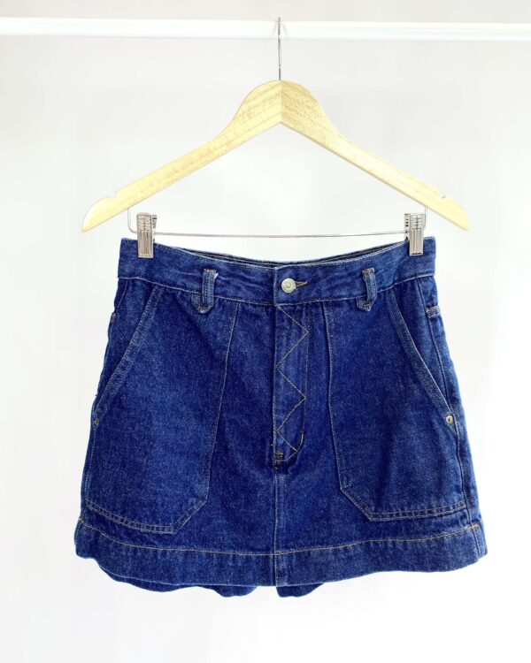 Short saia jeans lavagem escura NK - 36 - VENDIDO SIST OTO