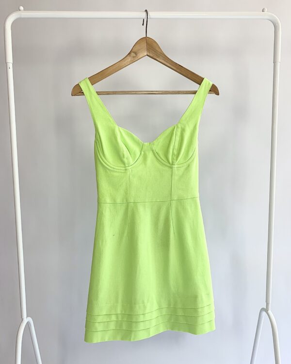 Vestido curto verde corset MURAU - PP *nunca usado*