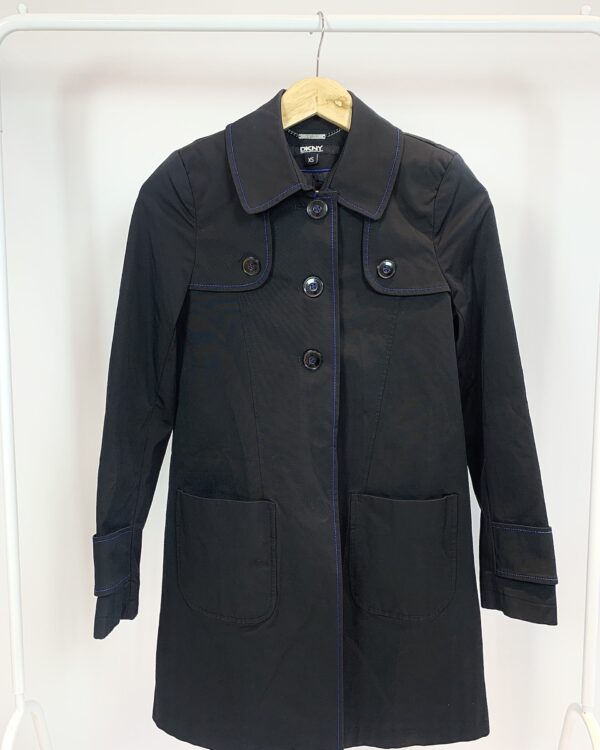 Trench coat preto DKNY- PP - VENDIDO SISTEMA OTO