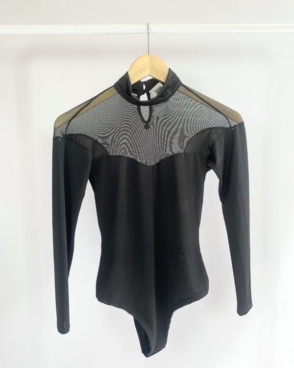 Body  preto manga longa tule MURAU - PP - VENDIDO SIST OTO