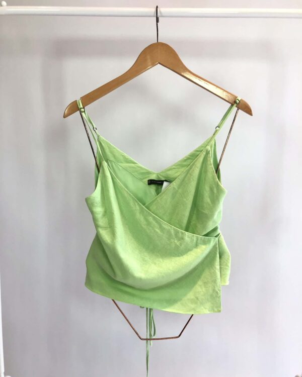 Blusa verde limão amarração VIX - P - VENDIDO SISTEMA OTO