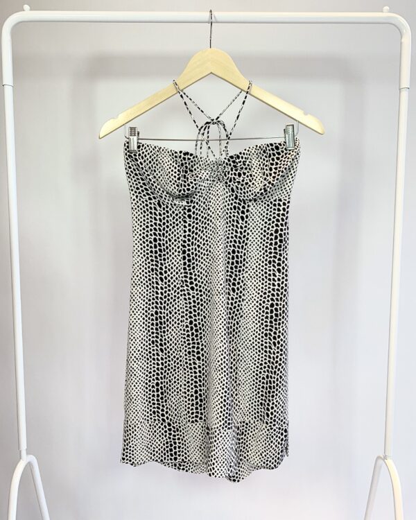 Vestido estampa cobra preto e branco VIX- P - VENDIDO SISTEMA OTO