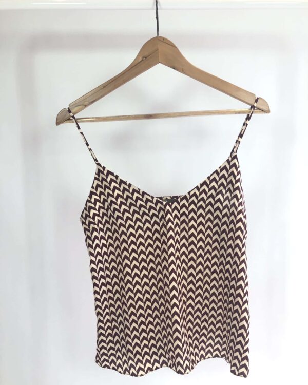 Regata branco e vinho estampa geométrica FERNANDA CHIES - P - VENDIDO SISTEMA OTO