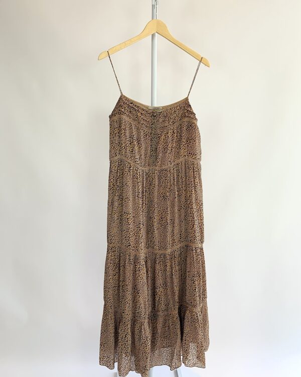 Vestido midi oncinha alça fina ANIMALE - P