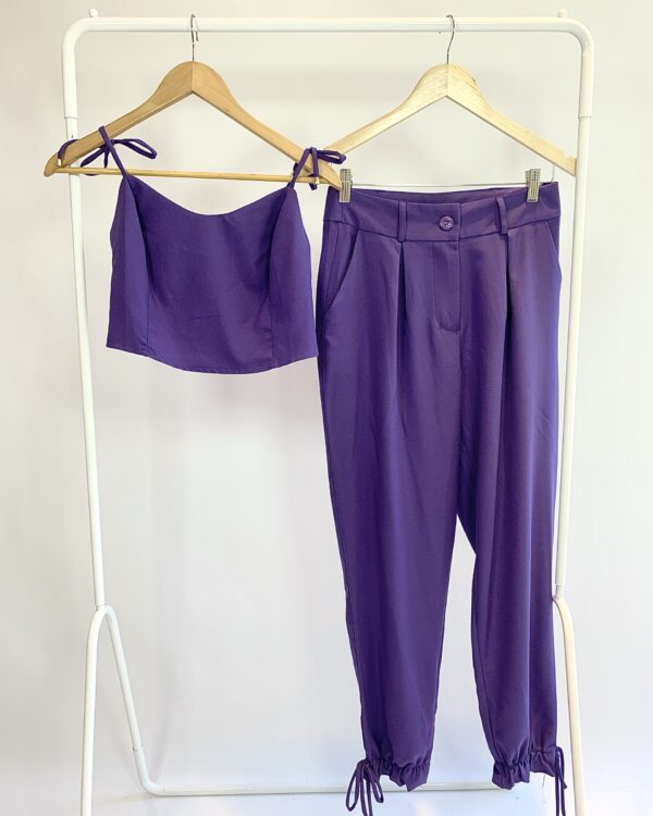 Conjunto calça e cropped roxo MUSE - P