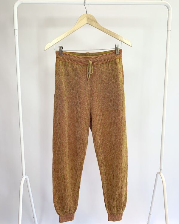 Calça tricot fios de lurex laranja e dourada NV - 34 - VENDIDO SISTEMA OTO