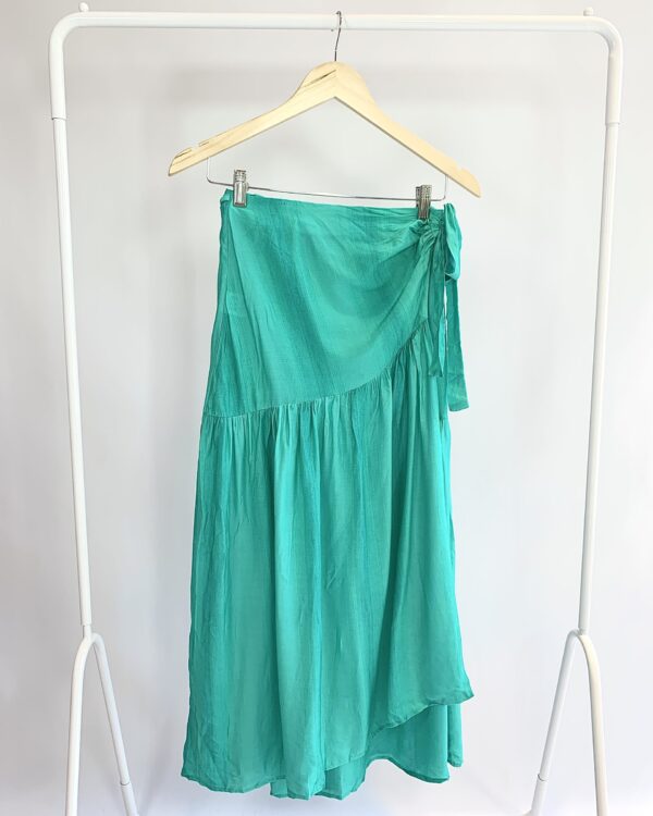 Saia midi verde transpassada VIX - PP