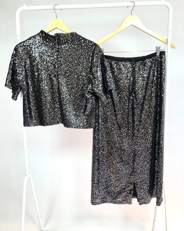 Conjunto preto paetê GUDE - P *nunca usado* - VENDIDO SISTEMA OTO,