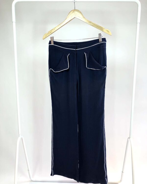 Calça azul marinho com detalhe branco ABRAND - 36