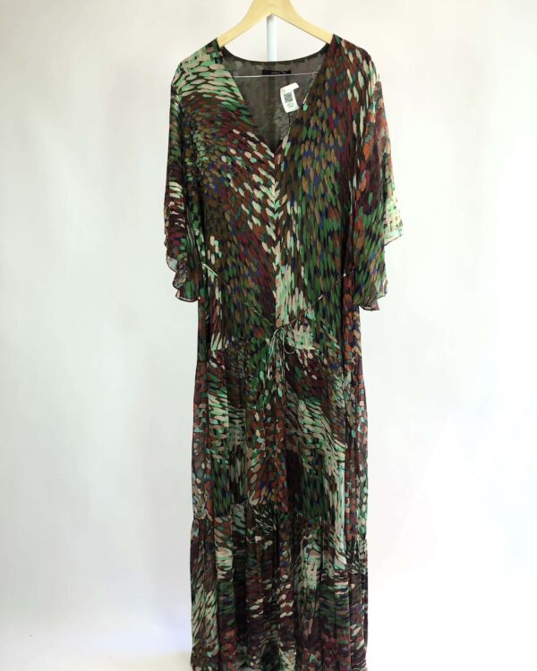 Vestido longo estampado colorido ANIMALE - 44 *nunca usado* - VENDIDO SISTEMA OTTO