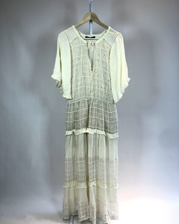 Vestido longo bege ANIMALE - 40 VENDIDO SISTEMA OTTO