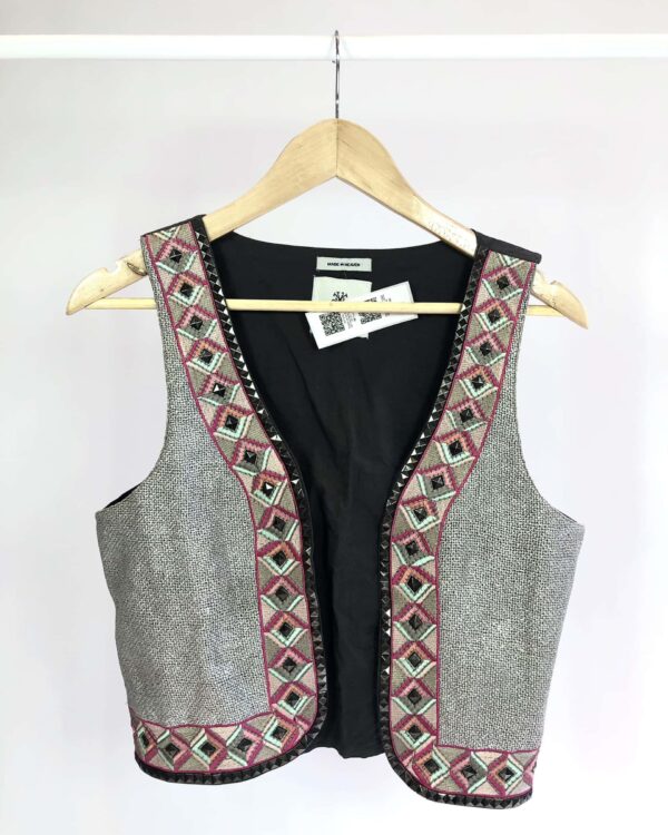 Colete verde musgo com bordado JOHN JOHN - P - VENDIDO SISTEMA OTO