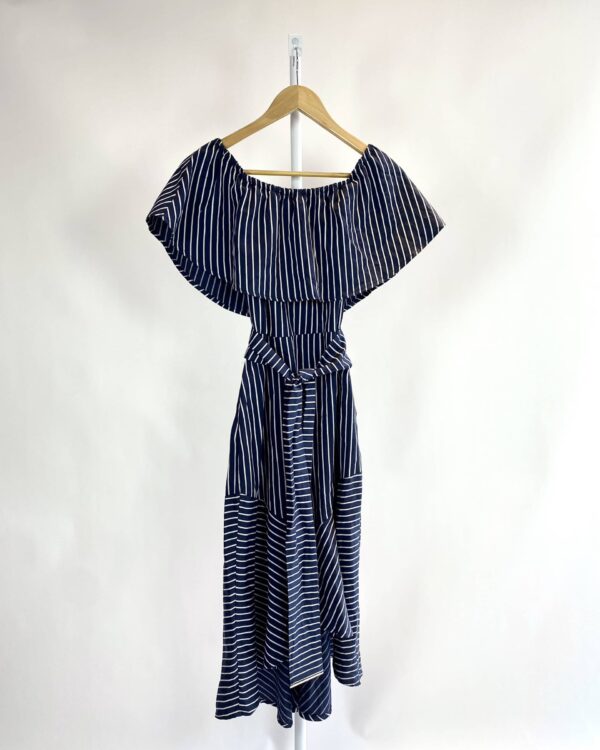Vestido midi azul listrado LE LIS BLANC - P