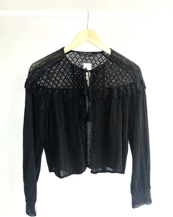 Bata preta renda ZARA - M(vedido sistema otto)