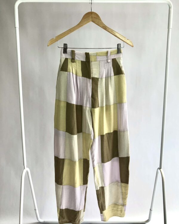 Calça linho retalhos coloridos CRIS BARROS  - 32 - VENDIDO SISTEMA OTTO