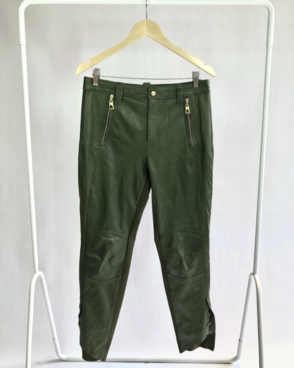 Calça verde militar couro ANIMALE- 40 - VENDIDO SISTEMA OTTO