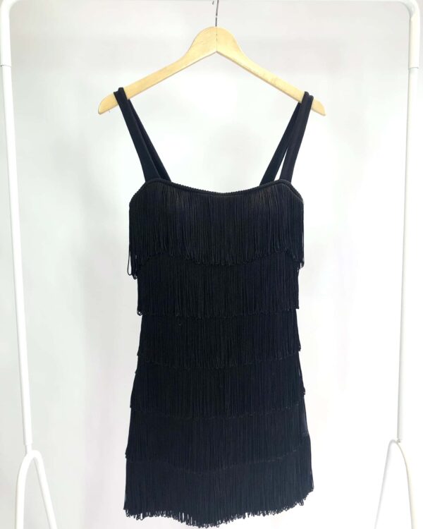 Vestido preto curto babados LE LIS BLANC - 38