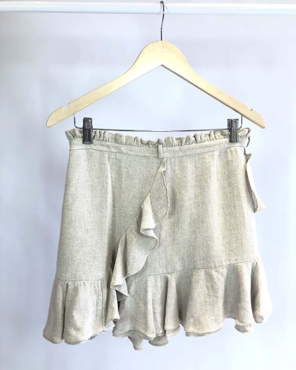 Saia bege curta viscolinho CRIS BARROS - 38 - VENDIDO SISTEMA OTO