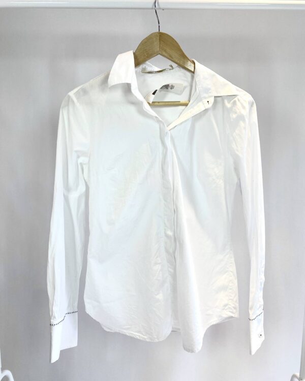 Camisa branca detalhe pesponto BOBSTORE- P