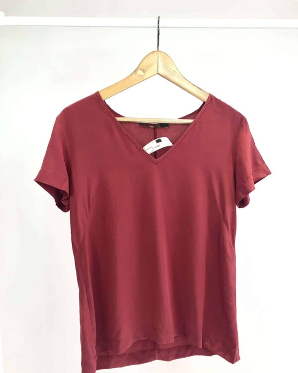 Blusa vinho seda ANIMALE - 36 - VENDIDO SITEMA OTO